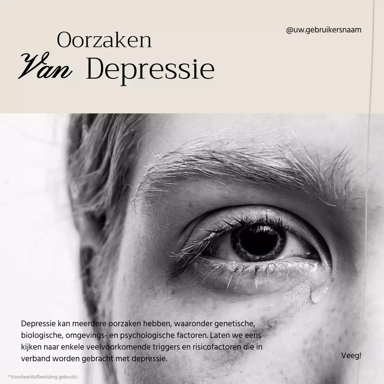 Beige en zwart minimaal lesmateriaal voor geestelijke gezondheid