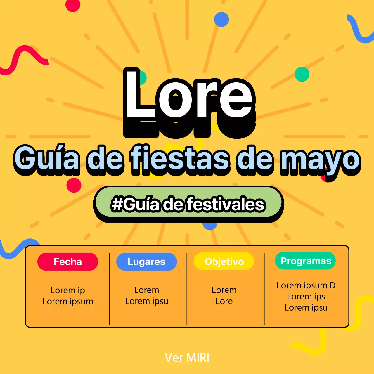 Promover las fiestas naranjas y amarillas