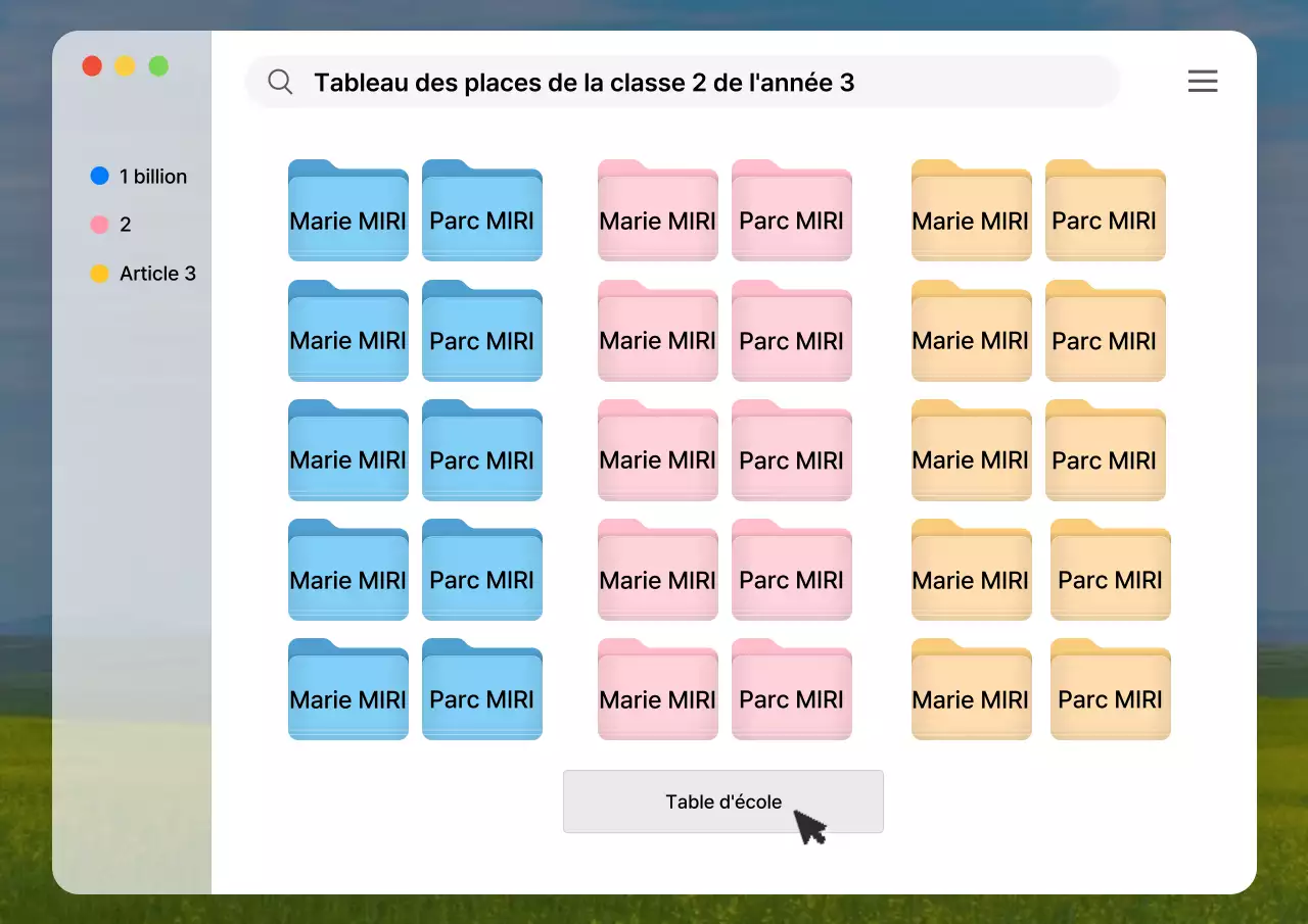A propos du plan de table de l'école bleu et blanc à la mode