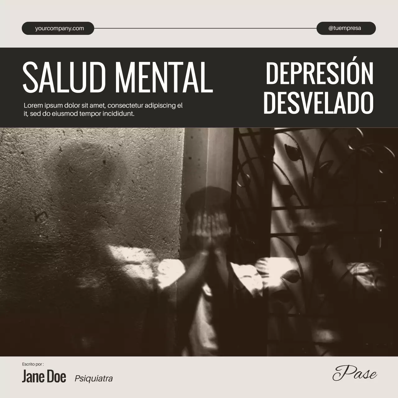Marfil Blanco y Negro Mínimo Salud Mental Depresión Campaña Desvelada