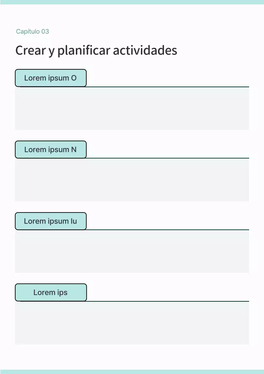 Una sencilla agenda en blanco y menta