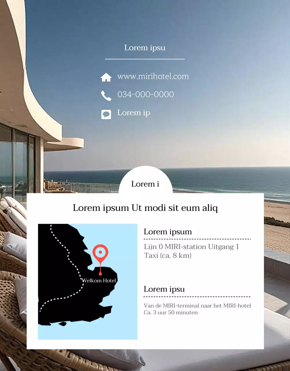 Eenvoudige zomerpromotie voor hotels in zwart-wit