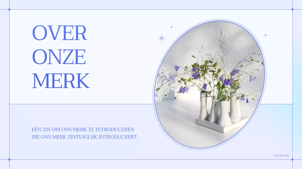 Een eenvoudig blauw en paars bloemenwinkeltje voor een klein bedrijf