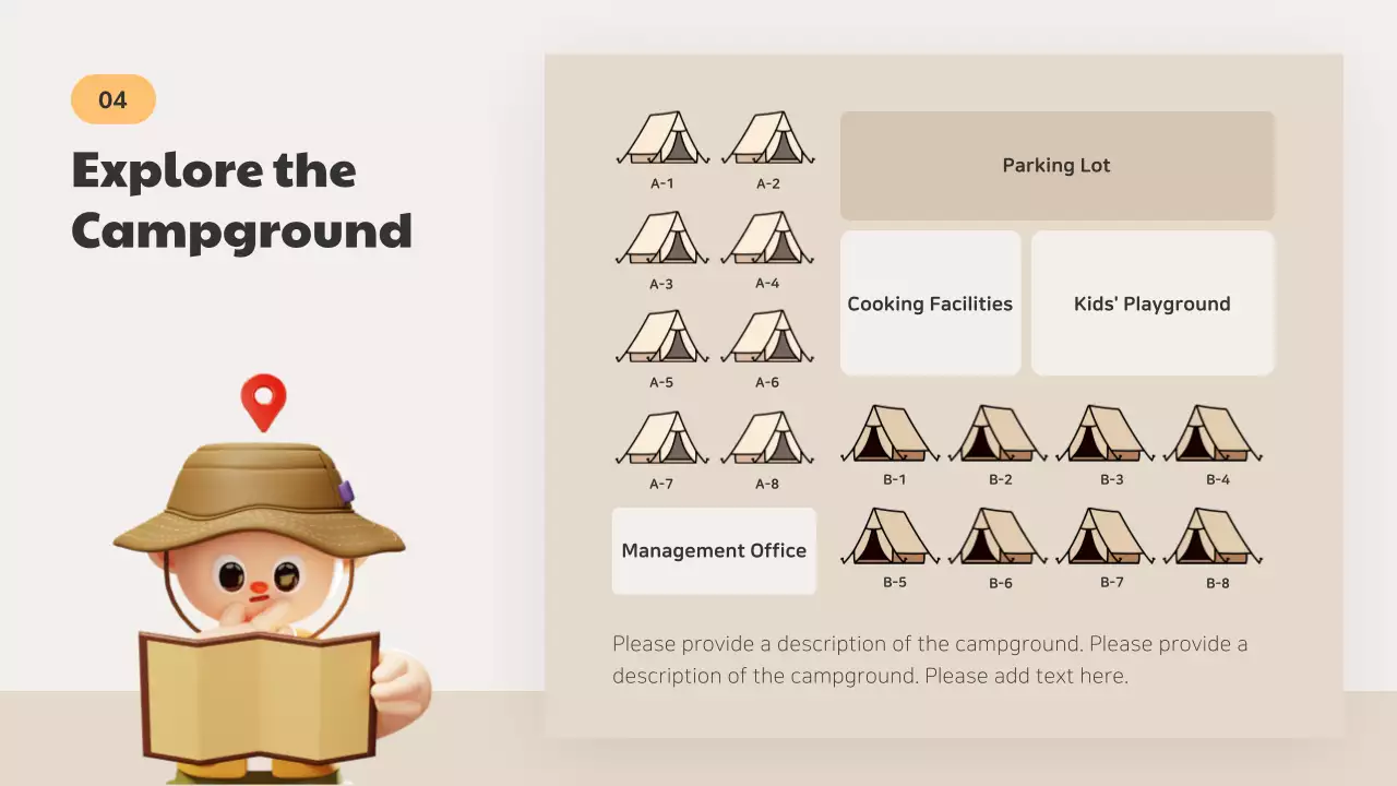 A guide to the orange and beige summer campgrounds