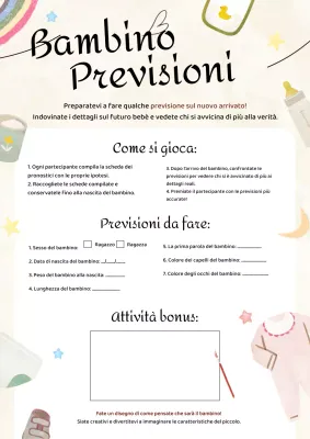 Avorio Beige Naturale Attività per la festa del bebè