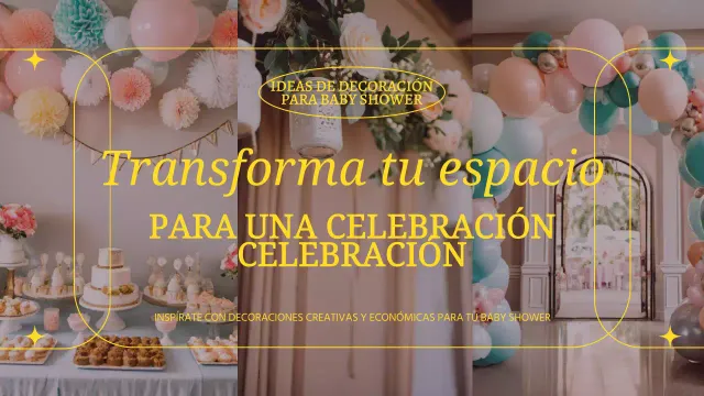 Guía de ideas de decoración minimalista para baby shower en amarillo y rosa