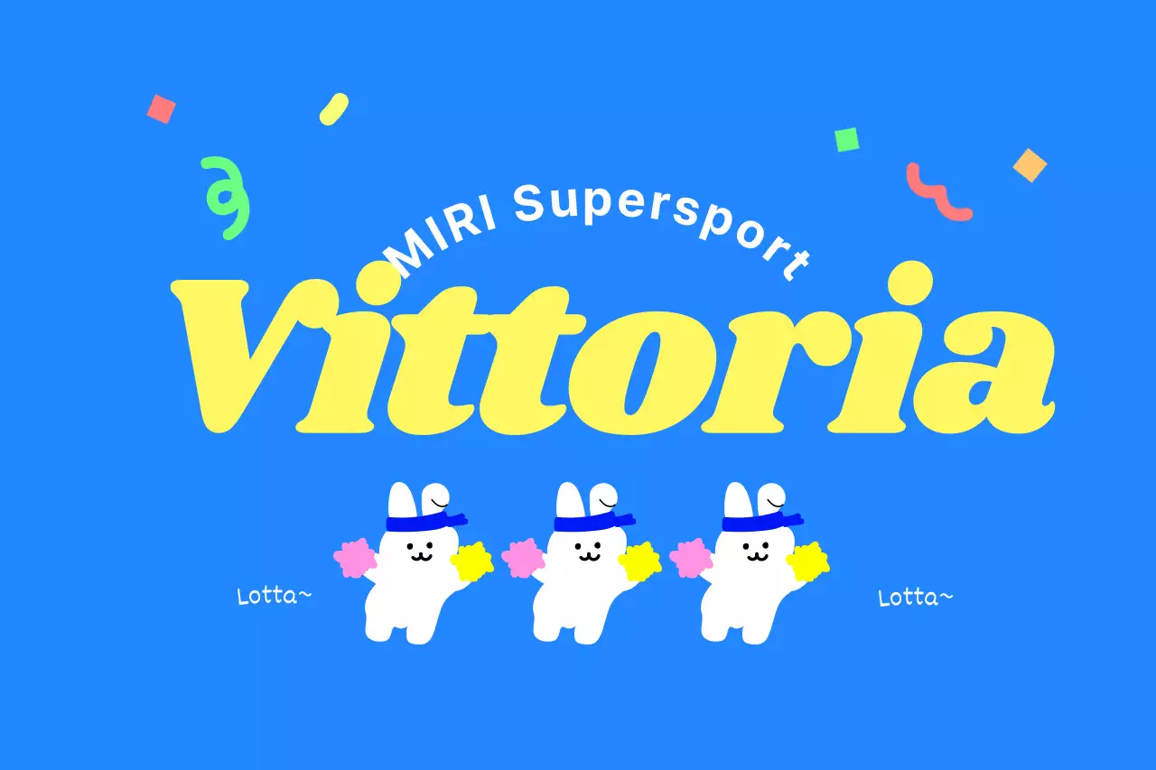 Allegri personaggi a forma di coniglietto e atletismo colorato