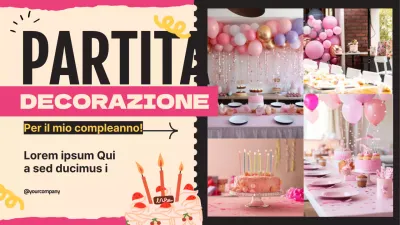 Decorazione per il mio compleanno in rosa, moderna e pop