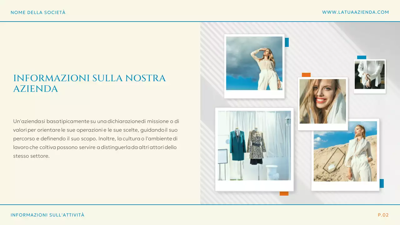 Blu Arancione Semplice Piano di strategia del marchio moderno