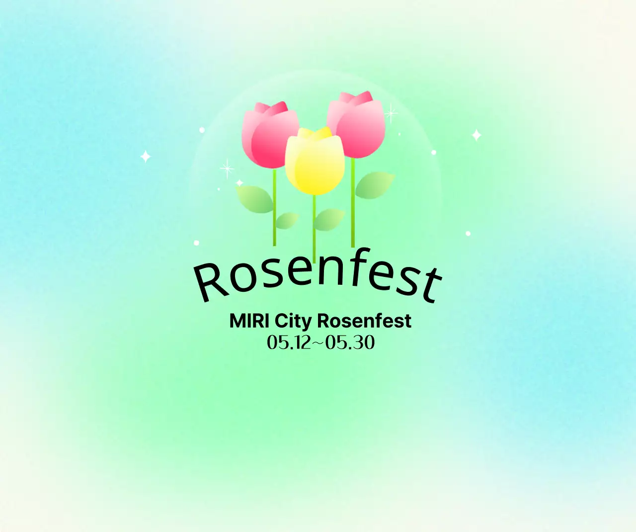 Blumenfest mit floralen Illustrationen und Hintergründen mit Farbverläufen für ein helles und fröhliches Gefühl