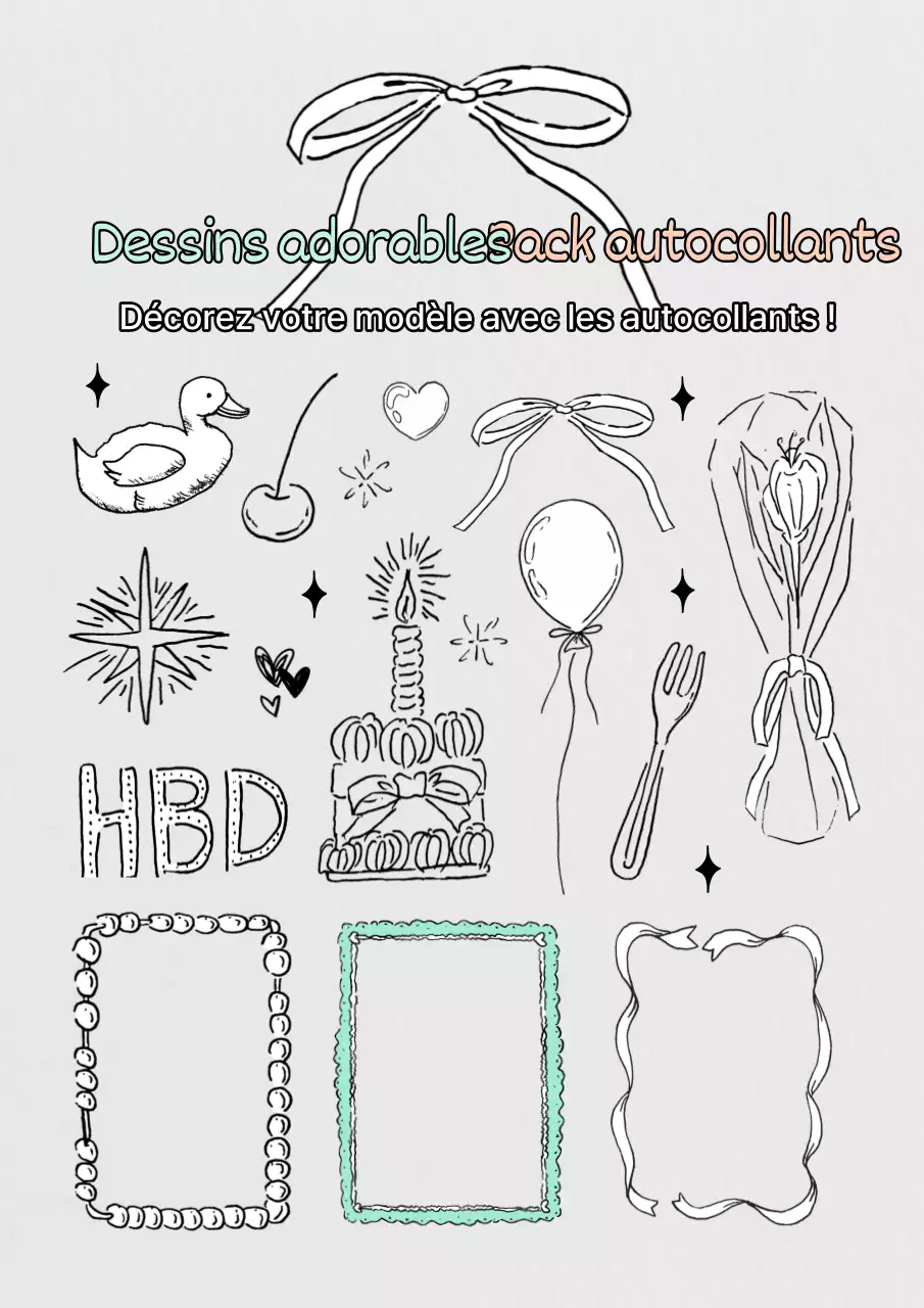 Poster d'anniversaire tendance en menthe et gris