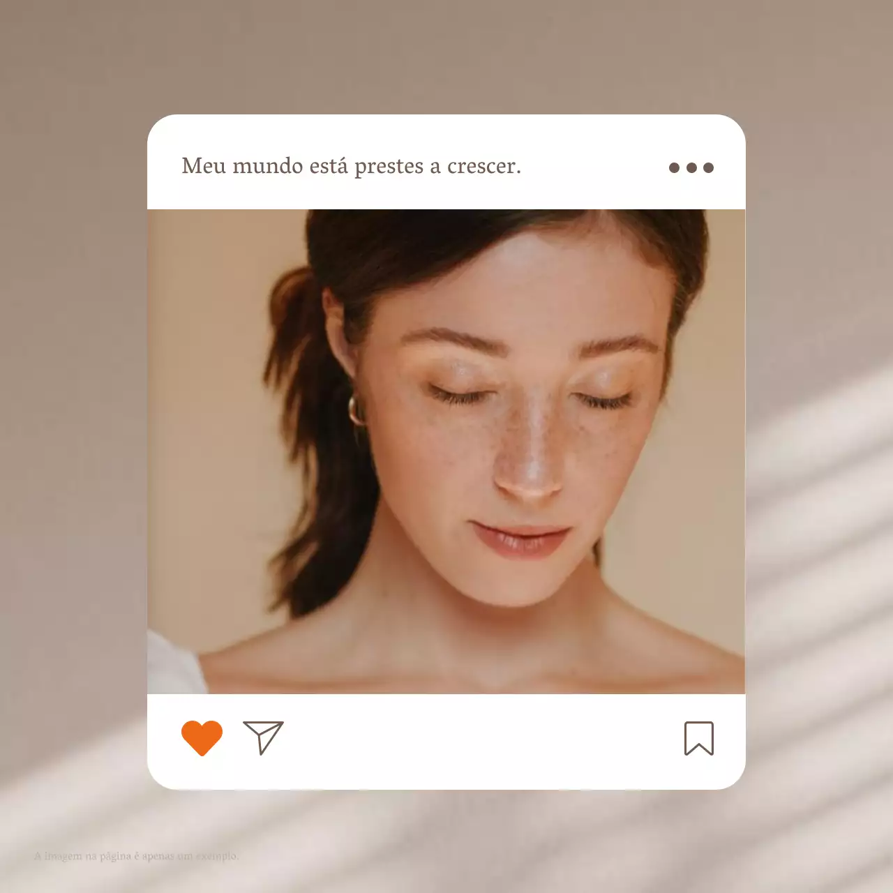 Promover mensagens simples no Instagram a castanho e branco