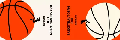Eenvoudig ontwerp basketbaltoernooi met basketballen en mensen die basketballen