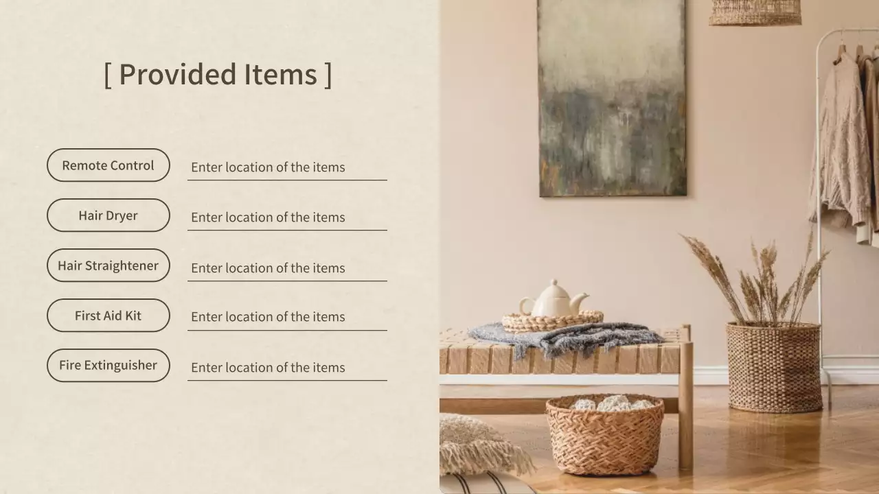 Beige Modern Accommodation Manual Presentation