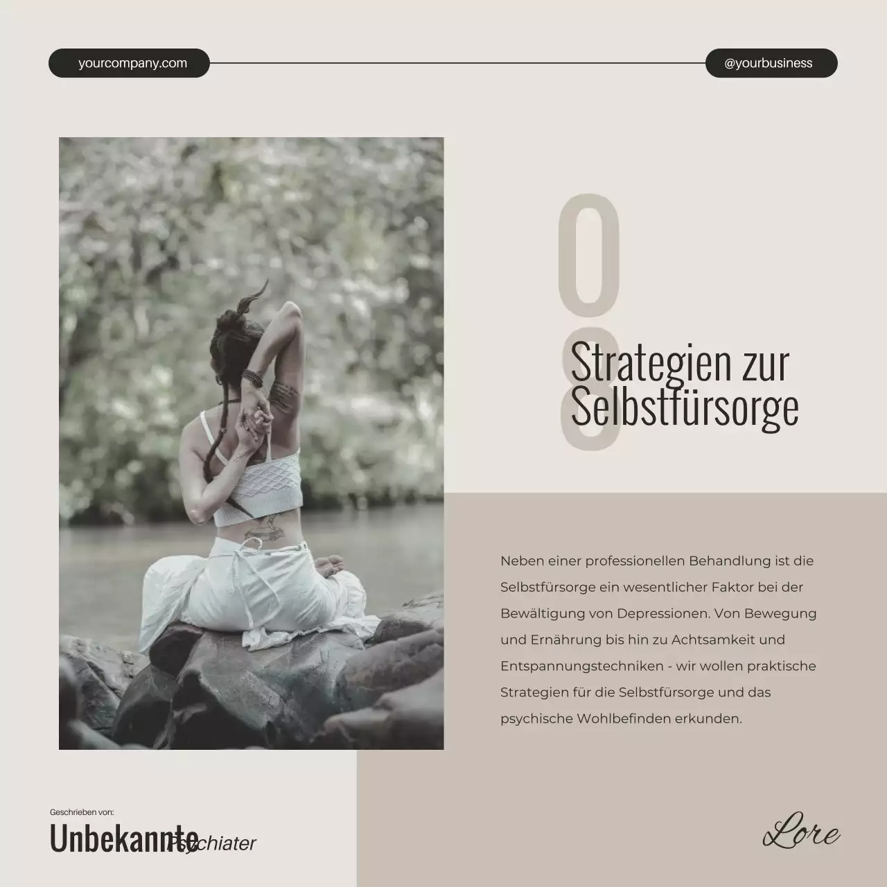 Elfenbeinfarbenes Schwarz und Weiß Minimal Mental Health Depression Unveiled Campaign