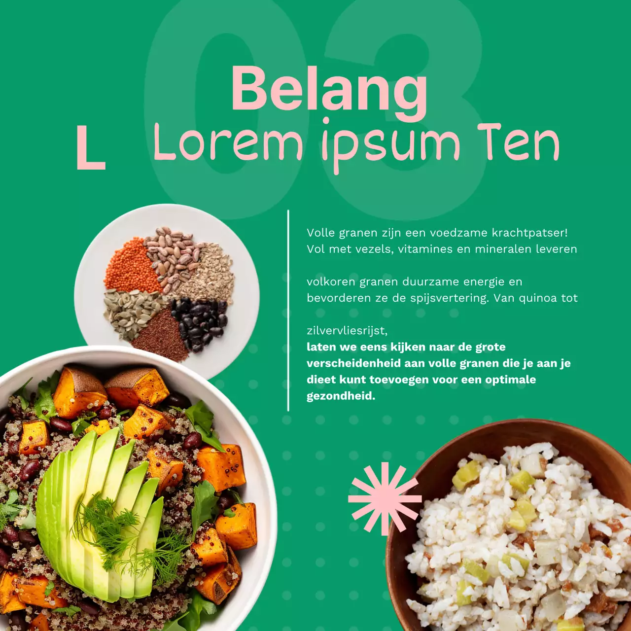 Groen en Roze Vers Gezond Voedsel Publiciteit