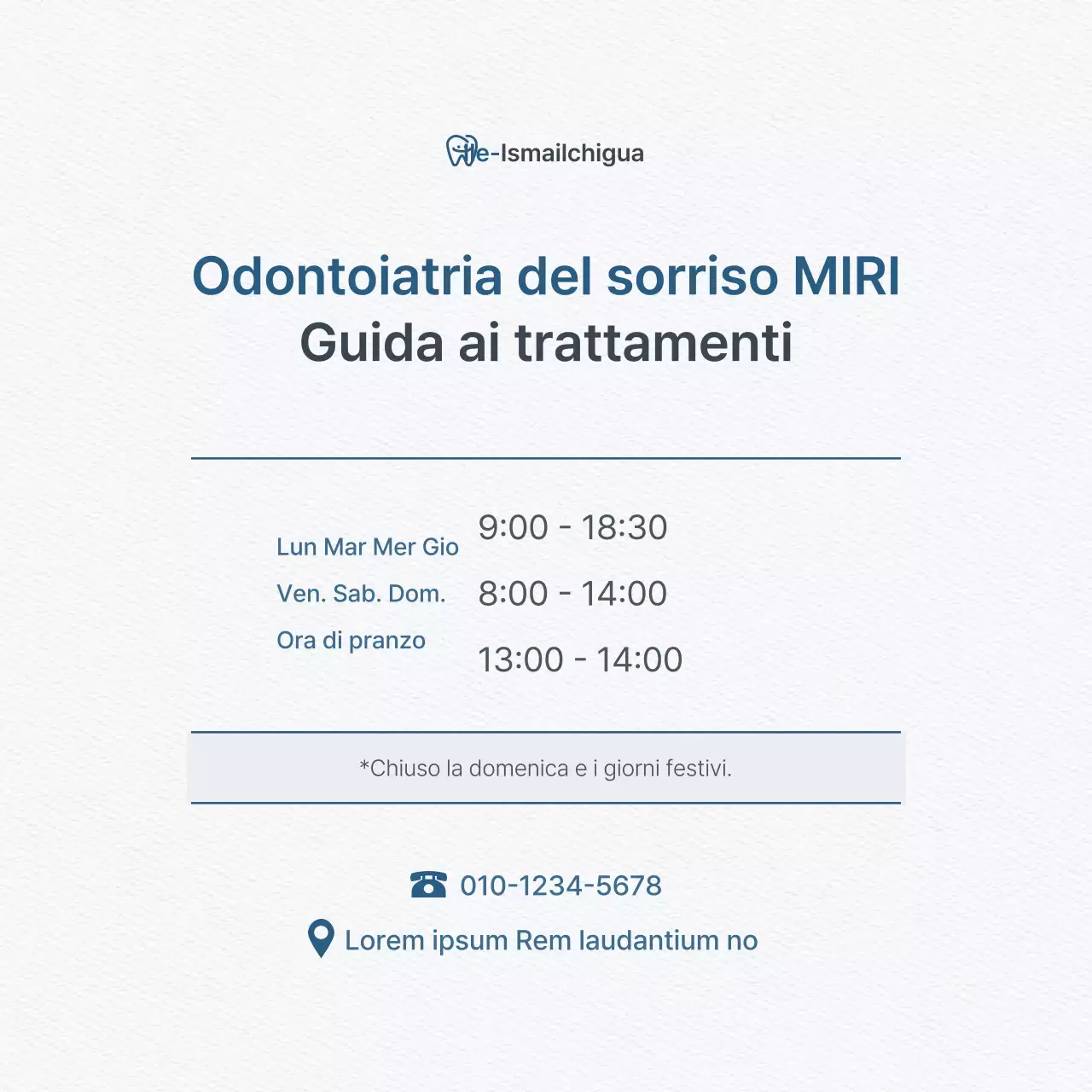 Un semplice kit di social media per il marketing dello studio dentistico, di colore bianco e azzurro, per promuovere lo studio.