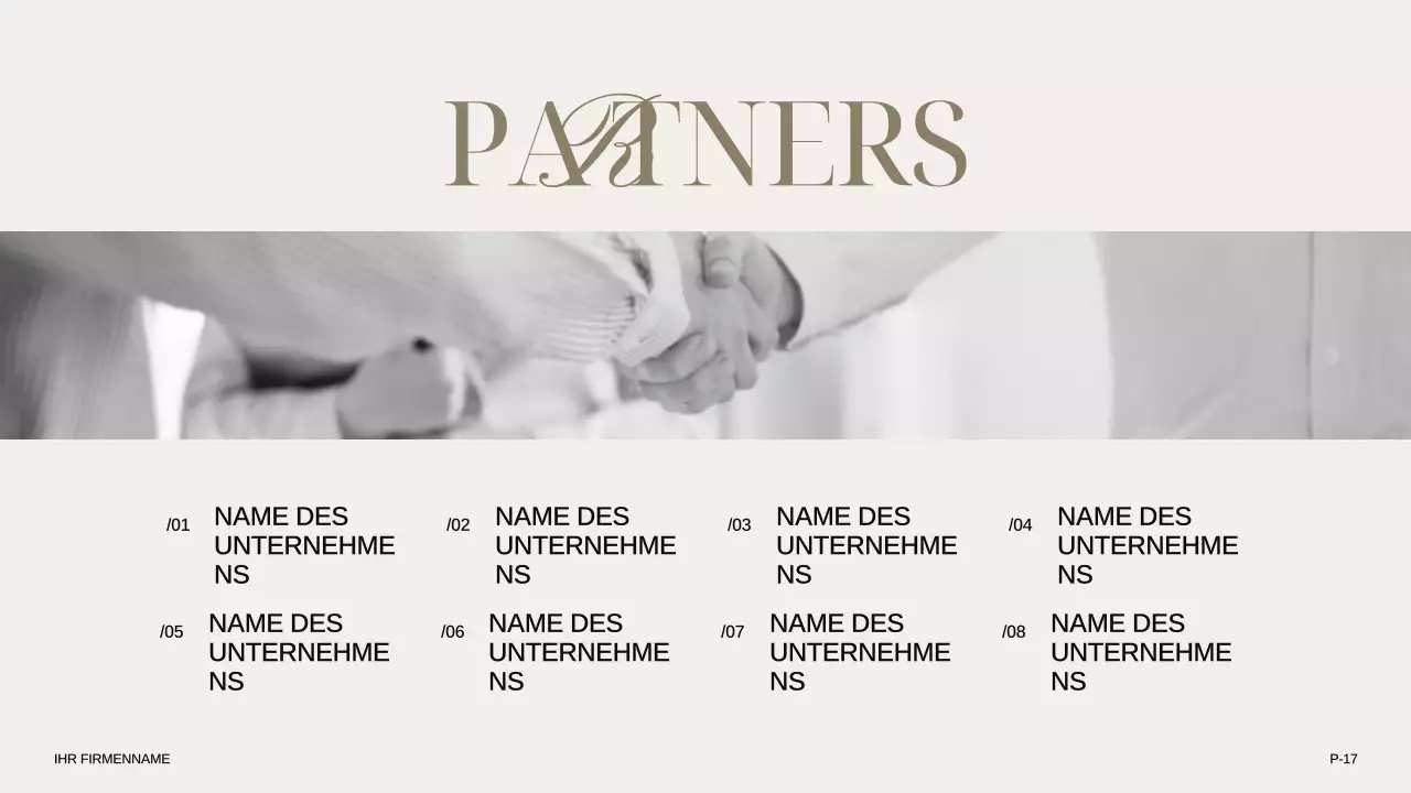 Elfenbein Khaki Schwarz Modern Elegant Einleitung des Unternehmens