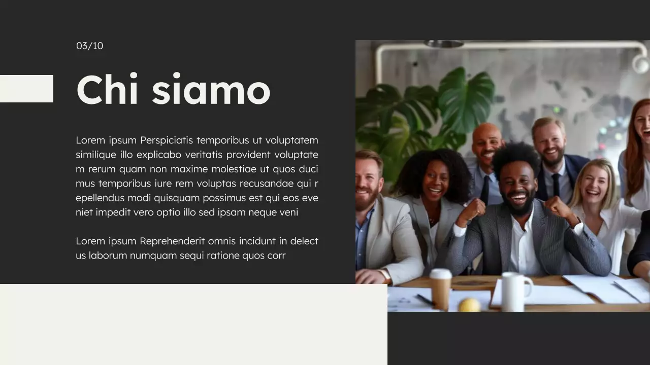 Agenzia di marketing minimalista in bianco e nero Introduzione dell'azienda