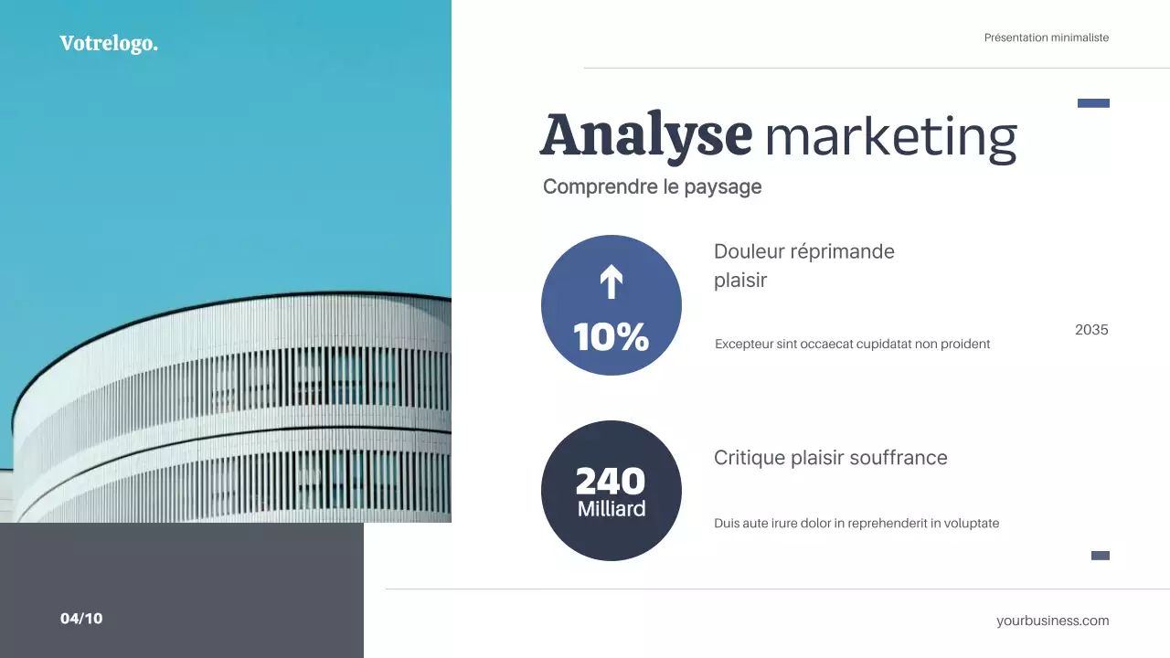 Blanc Bleu Minimal Simple Marketing Plan Strategy