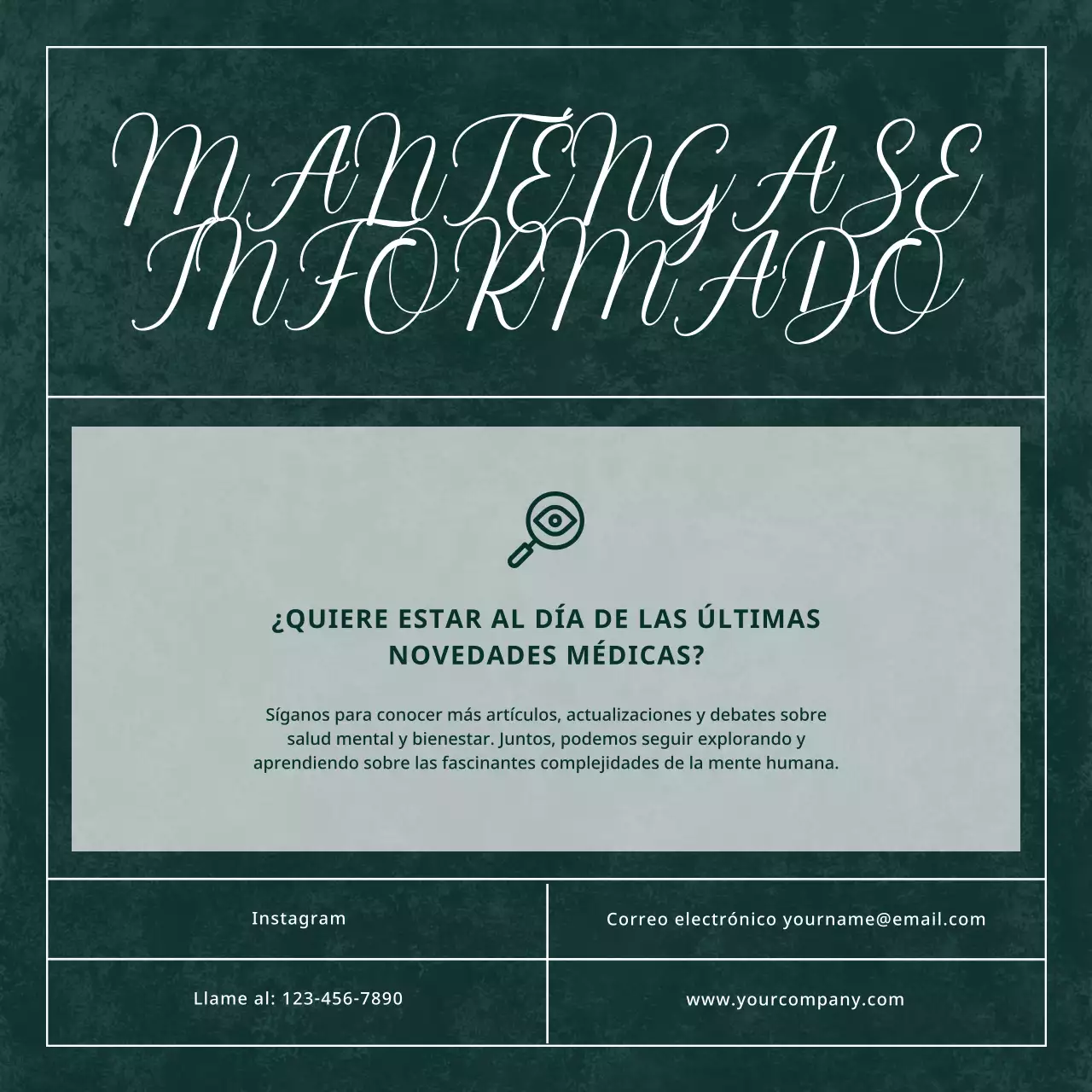 Verde Blanco Moderno Clásico Elegante Salud Mental Noticias