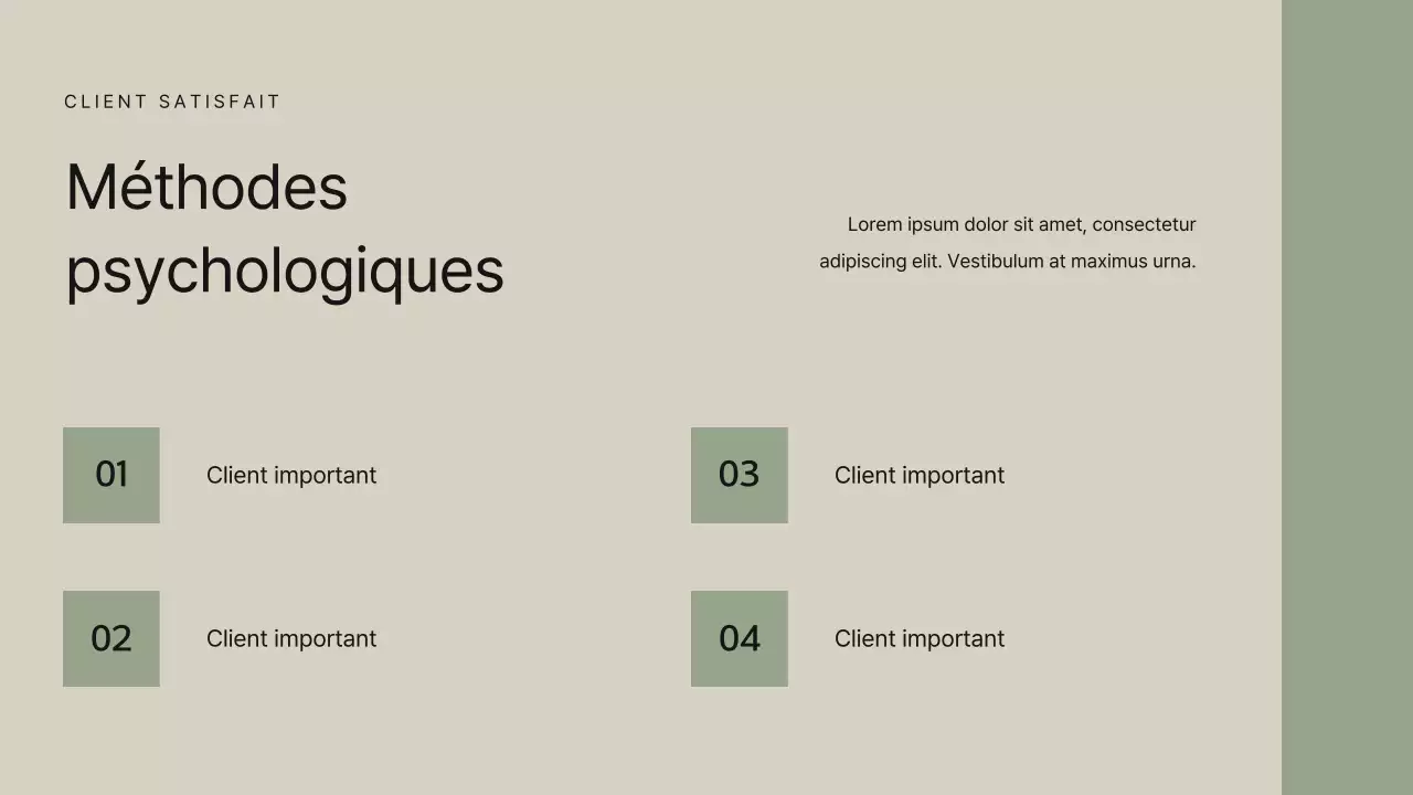 Proposition de psychologue moderne kaki et beige