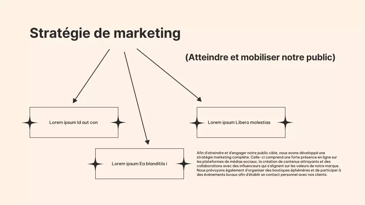 Beige elefant femme business product pitch