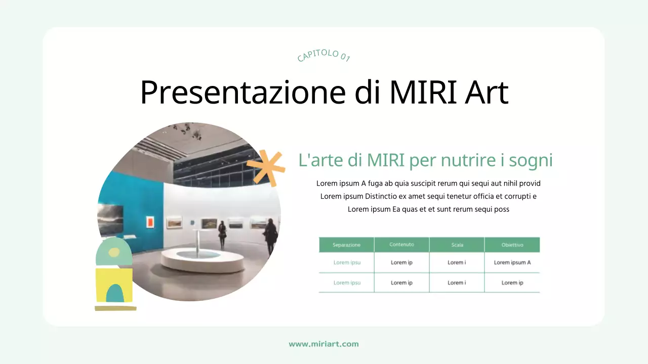 Guida al noleggio di una mostra dai colori vivaci