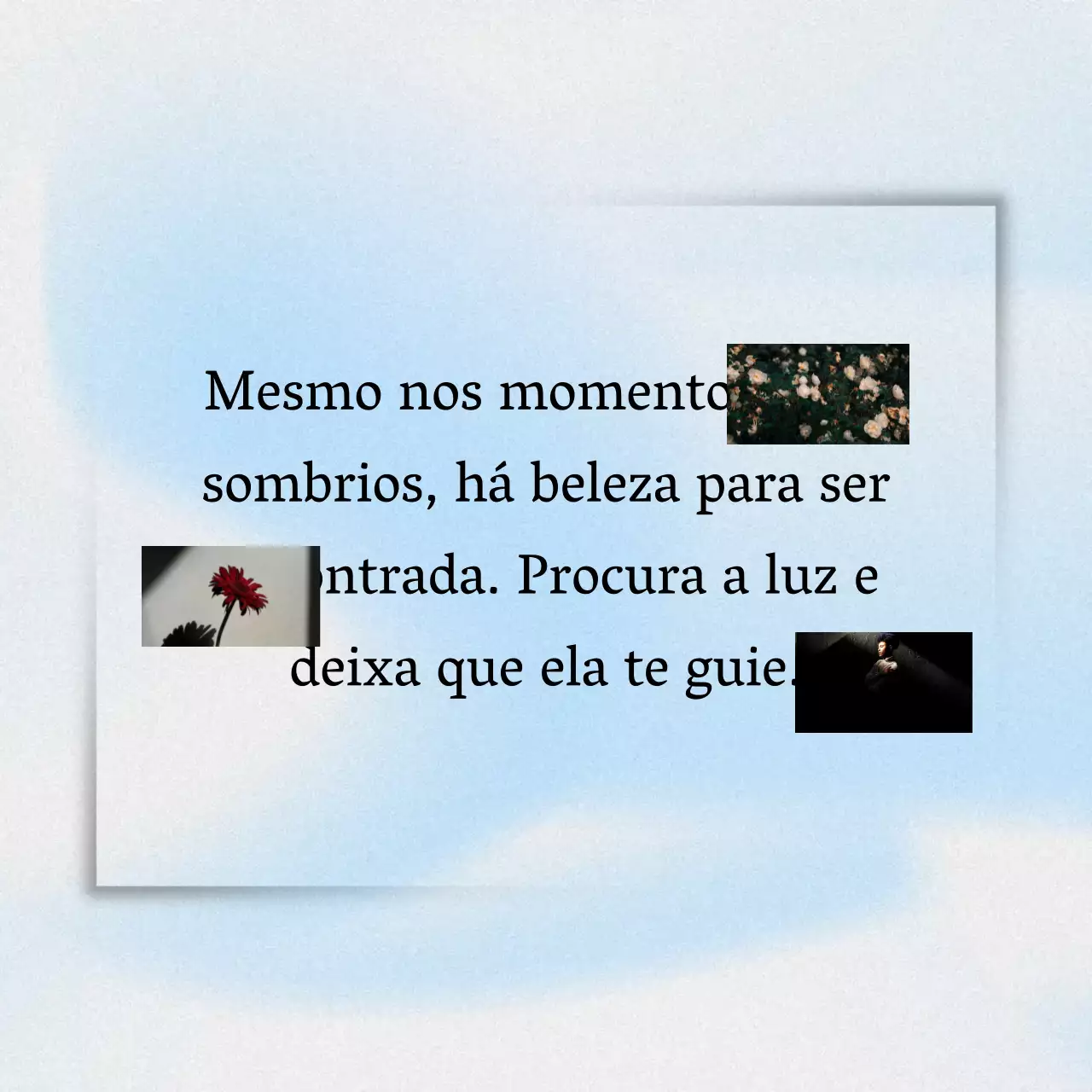Branco Céu Azul Mínimo Citação Simples Inspiradora Memo