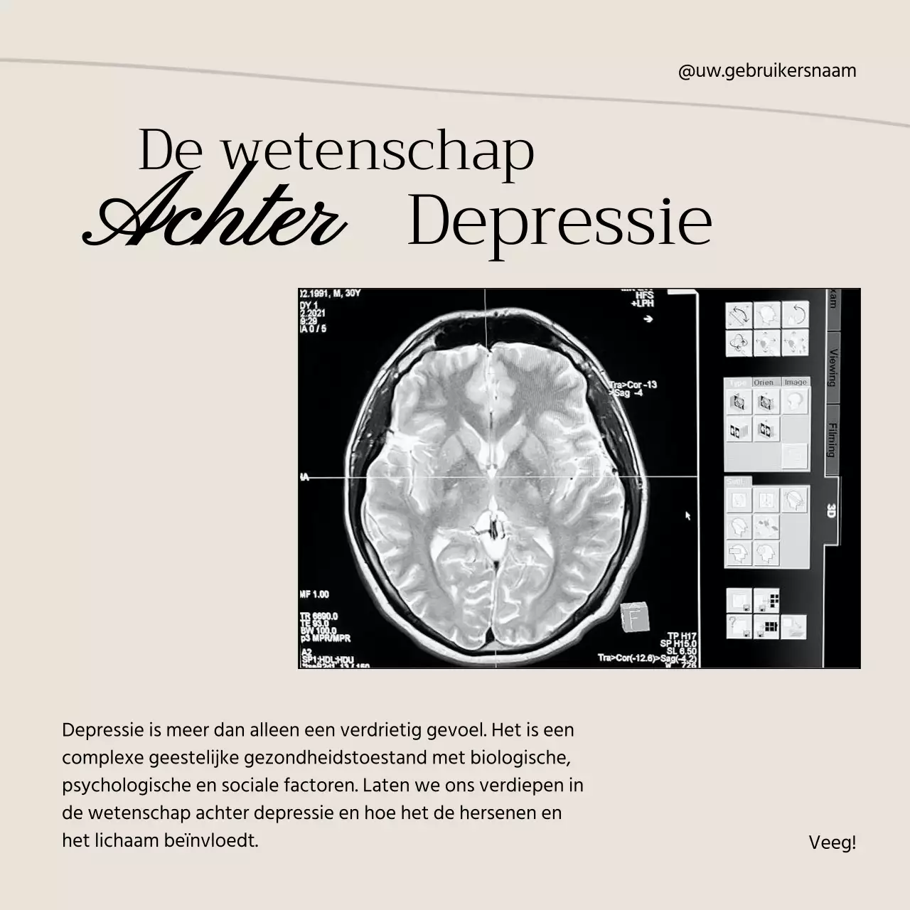 Beige en zwart minimaal lesmateriaal voor geestelijke gezondheid