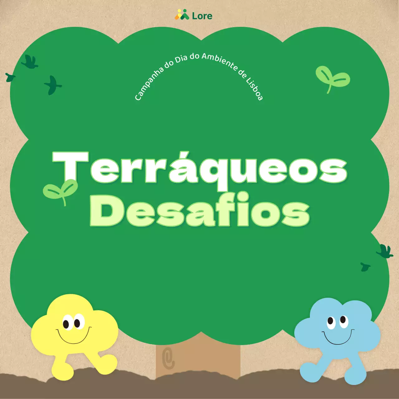 Promover uma bonita campanha bege e verde para o Dia da Terra