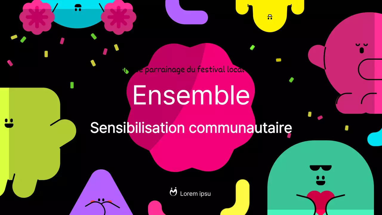 Une proposition de parrainage fluorescente et pop-art