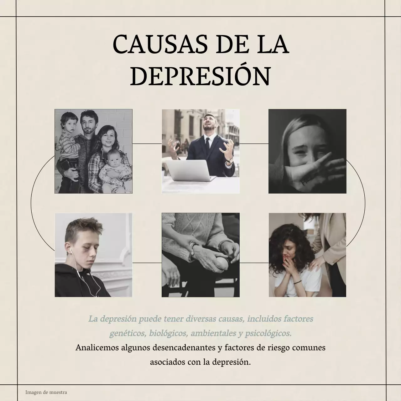 Amarillo Azul Gris Moderno Minimal Salud Mental Estilo de vida