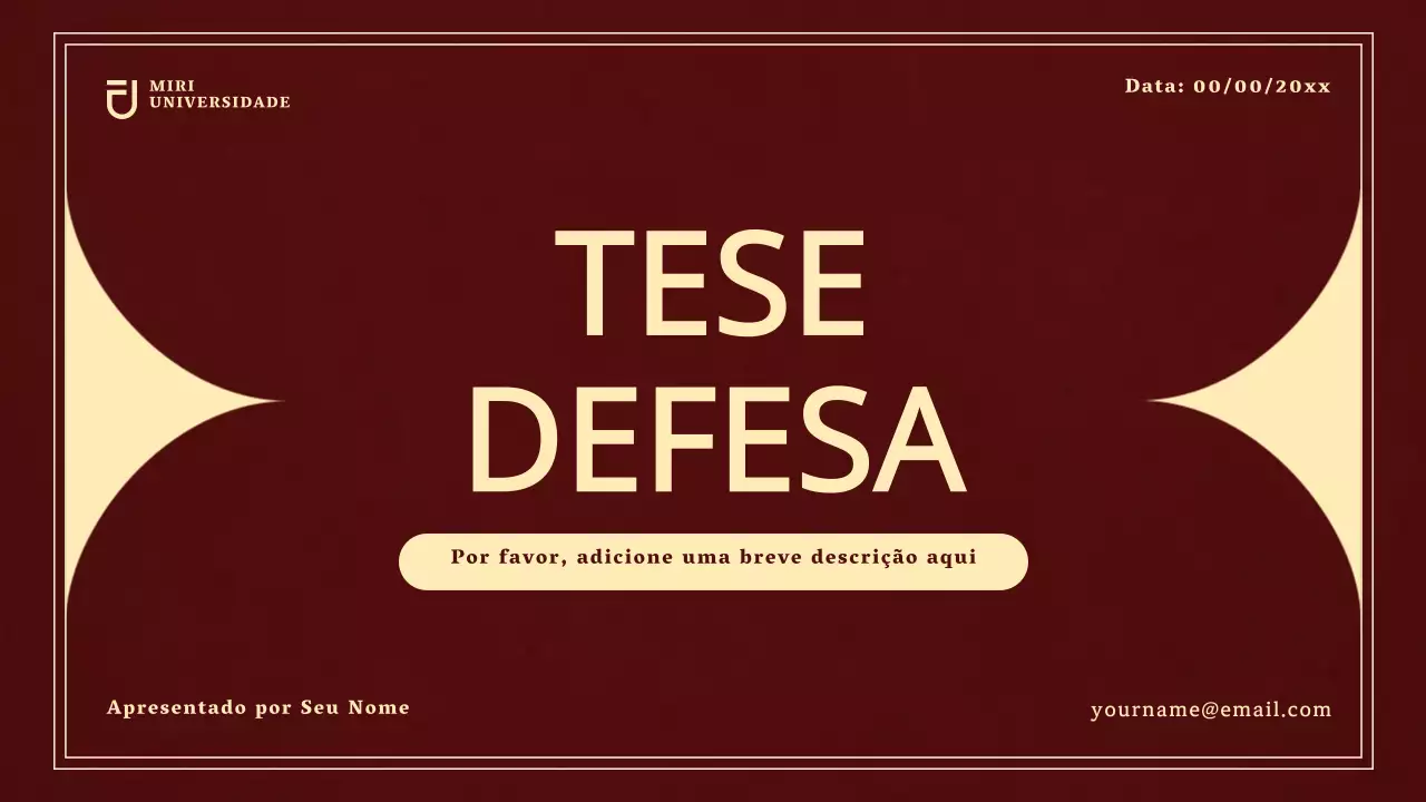 vermelho amarelo elegante renascença material de aula de defesa de tese