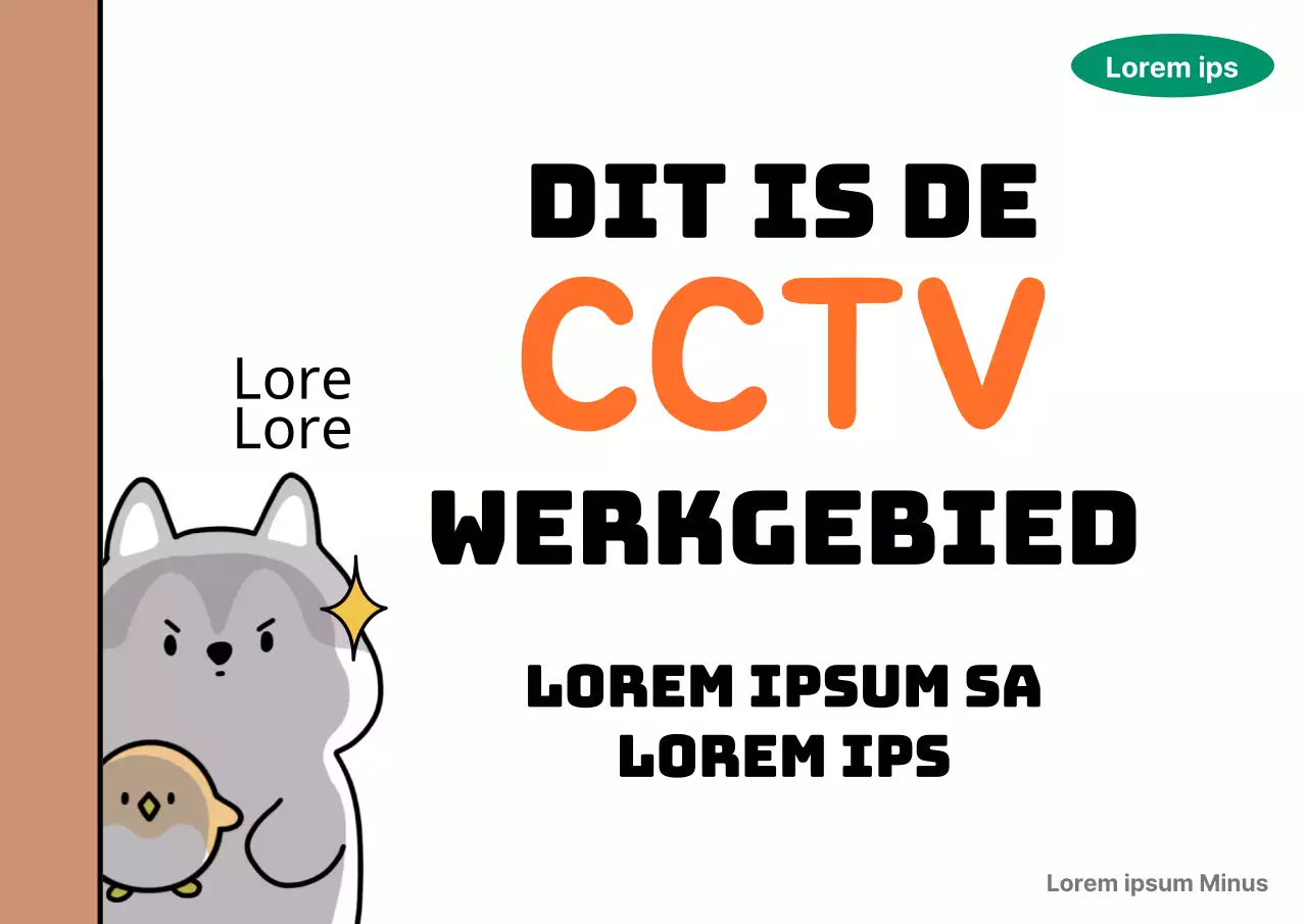 CCTV-informatie in oranje
