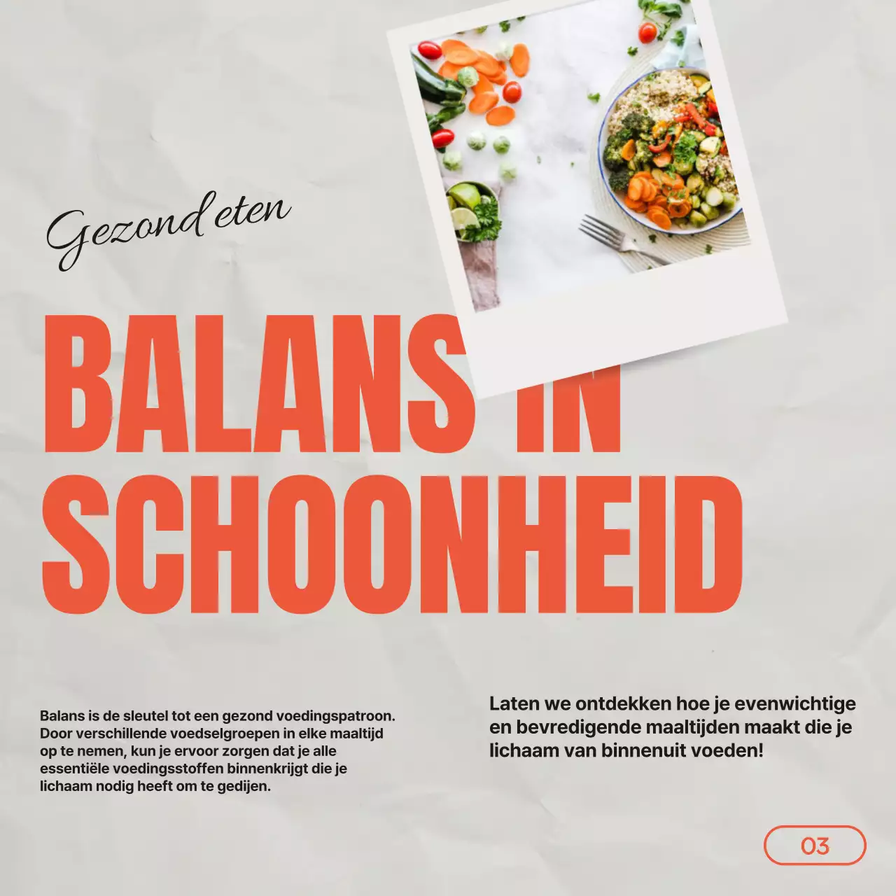 Grijze Rode Vintage Gids voor Gezond Eten & Dieet