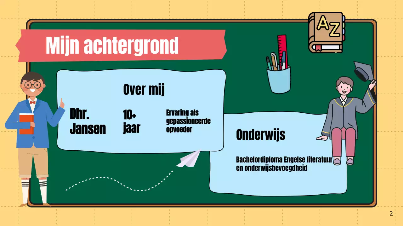 Rood en geel modern lesmateriaal voor leraren