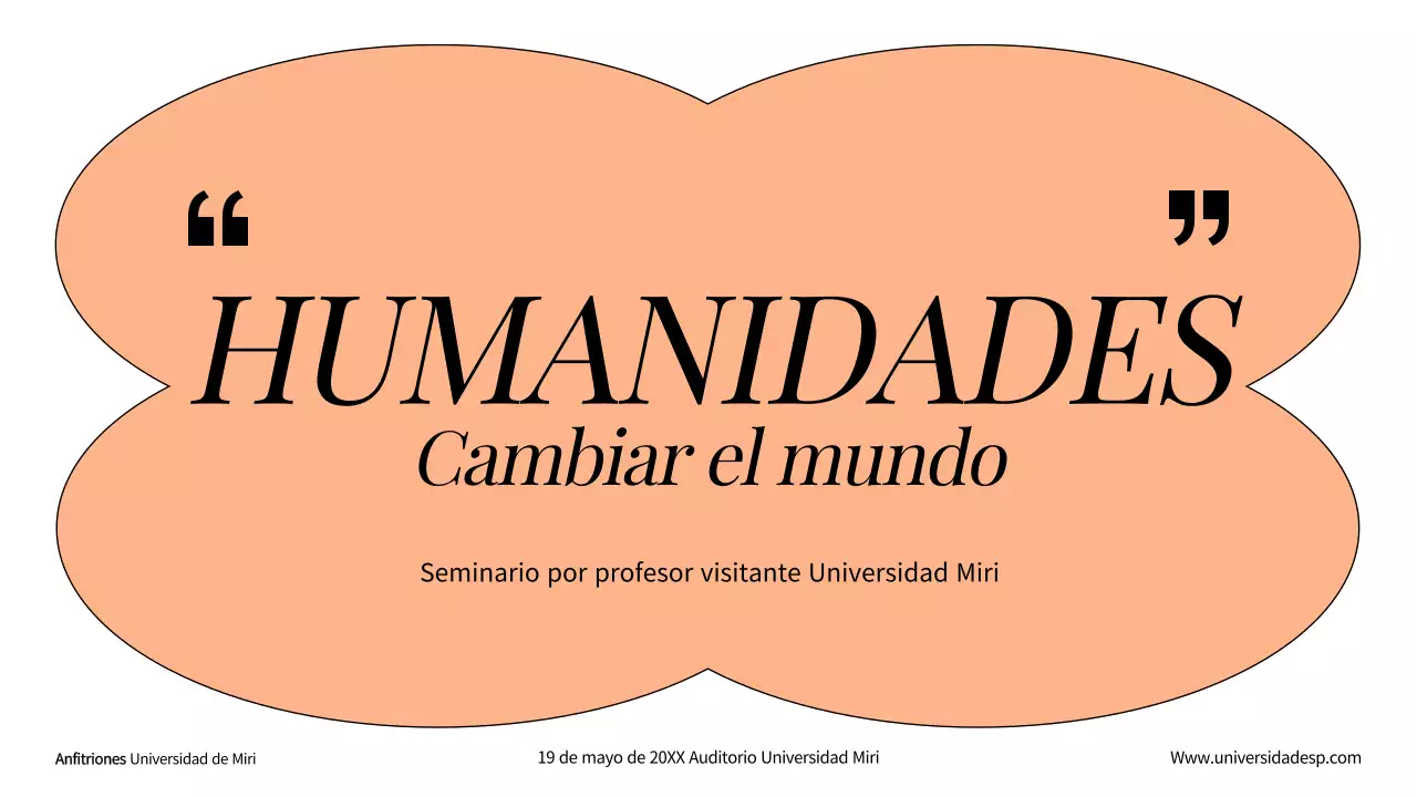 Recursos didácticos básicos de humanidades en naranja y blanco