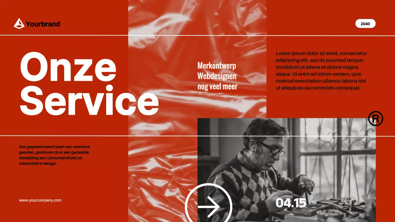 Red Black Modern Bold Bedrijfsprofiel Introductie