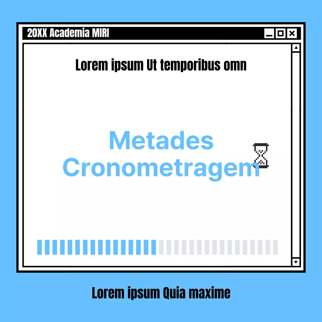 Promova o seu curso em azul claro kitsch