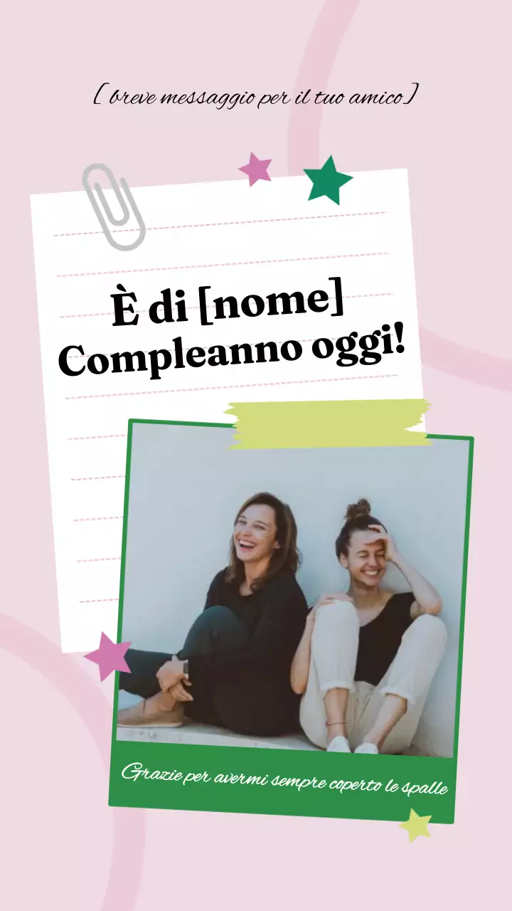 Messaggio pubblicitario di compleanno trendy in rosa