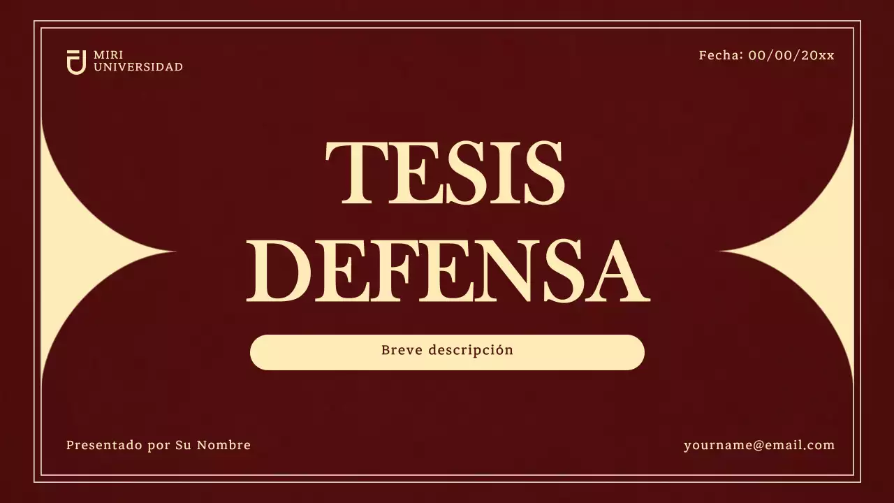 rojo amarillo elegante renacimiento tesis defensa clase material