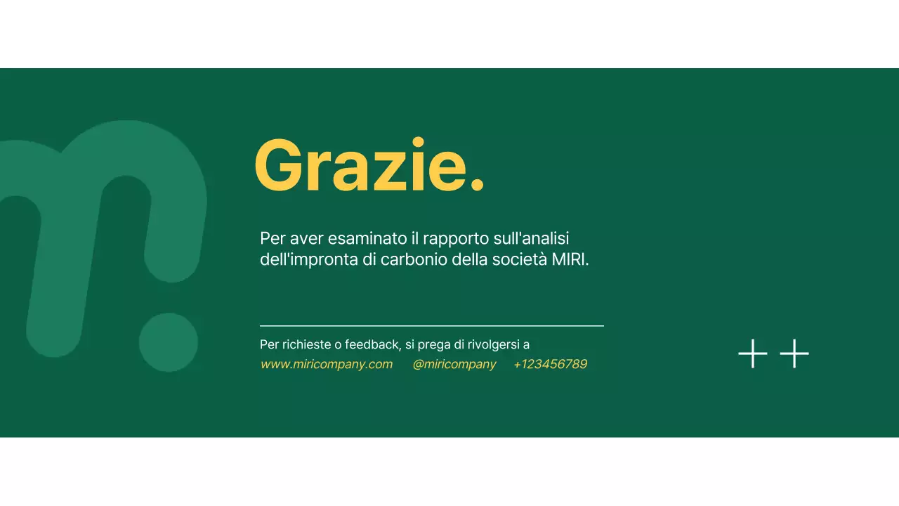 Rapporto sull'analisi dell'impronta di carbonio dell'azienda Green Modern
