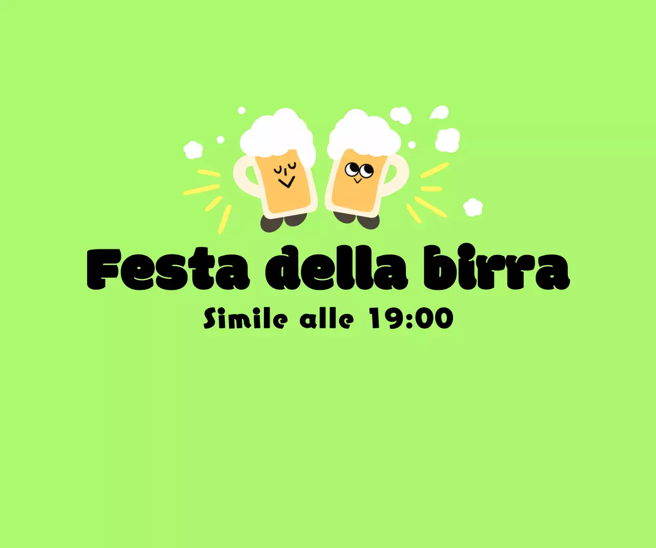 Una festa carina, con personaggi della birra e petardi