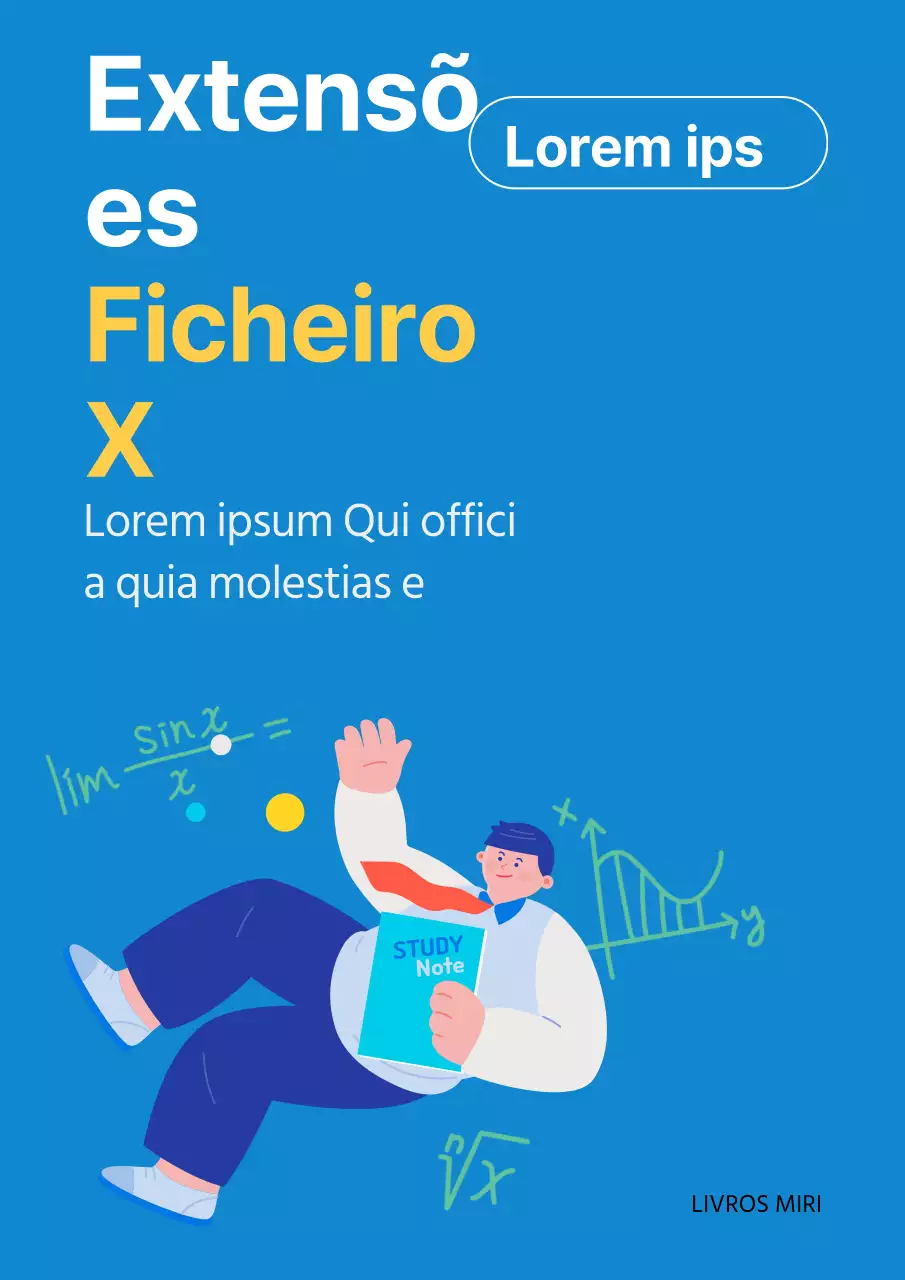 Uma simples capa de caderno escolar azul e amarela