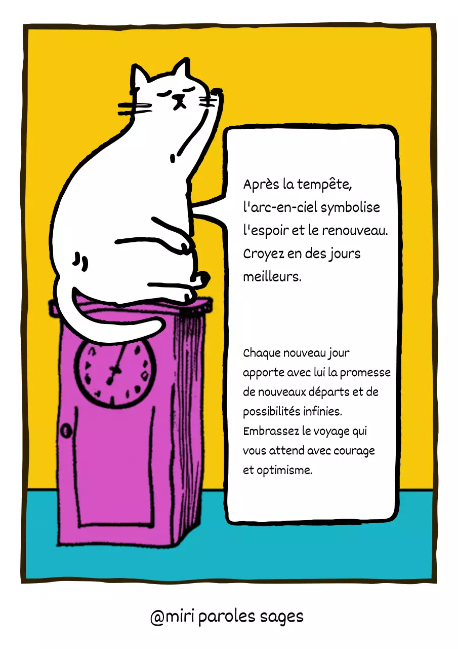 Affichez une illustration de bande dessinée d'un chat mignon en vert et bleu clair.