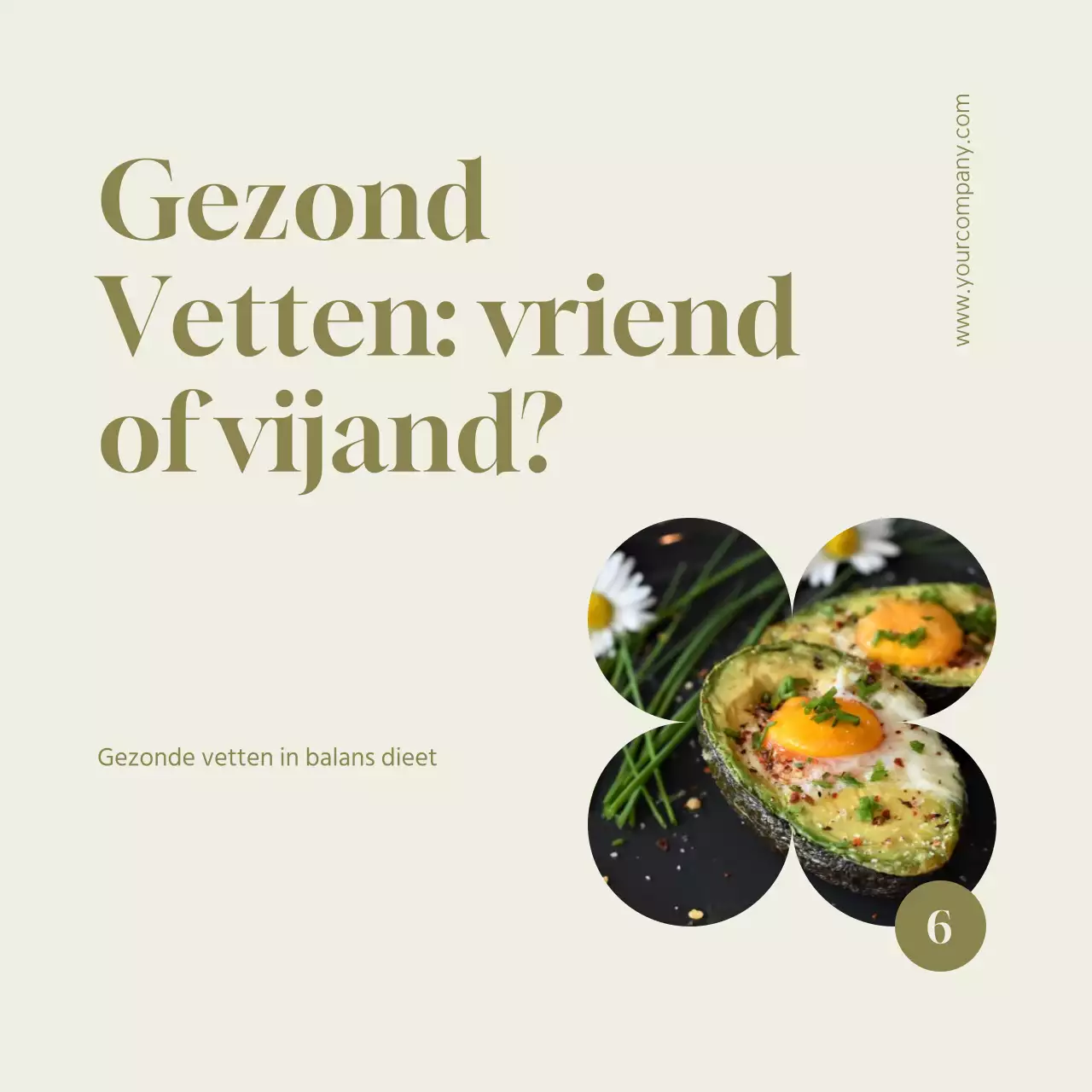 Groene en Beige Moderne Dieet Tips voor Gezond Eten