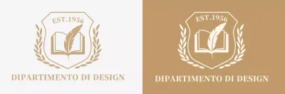 Università colorata con logo della scuola