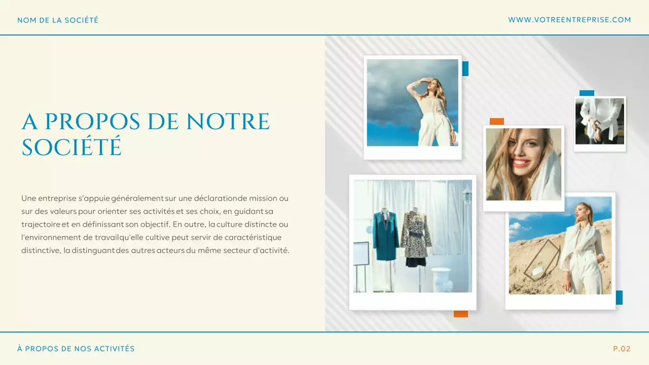 Plan de stratégie de marque bleu-orange simple et moderne