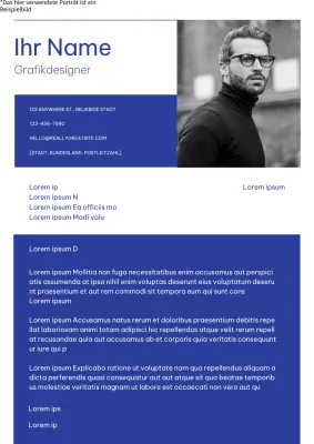 Blaues und weißes modernes Anschreiben zur Einstellung von Mitarbeitern